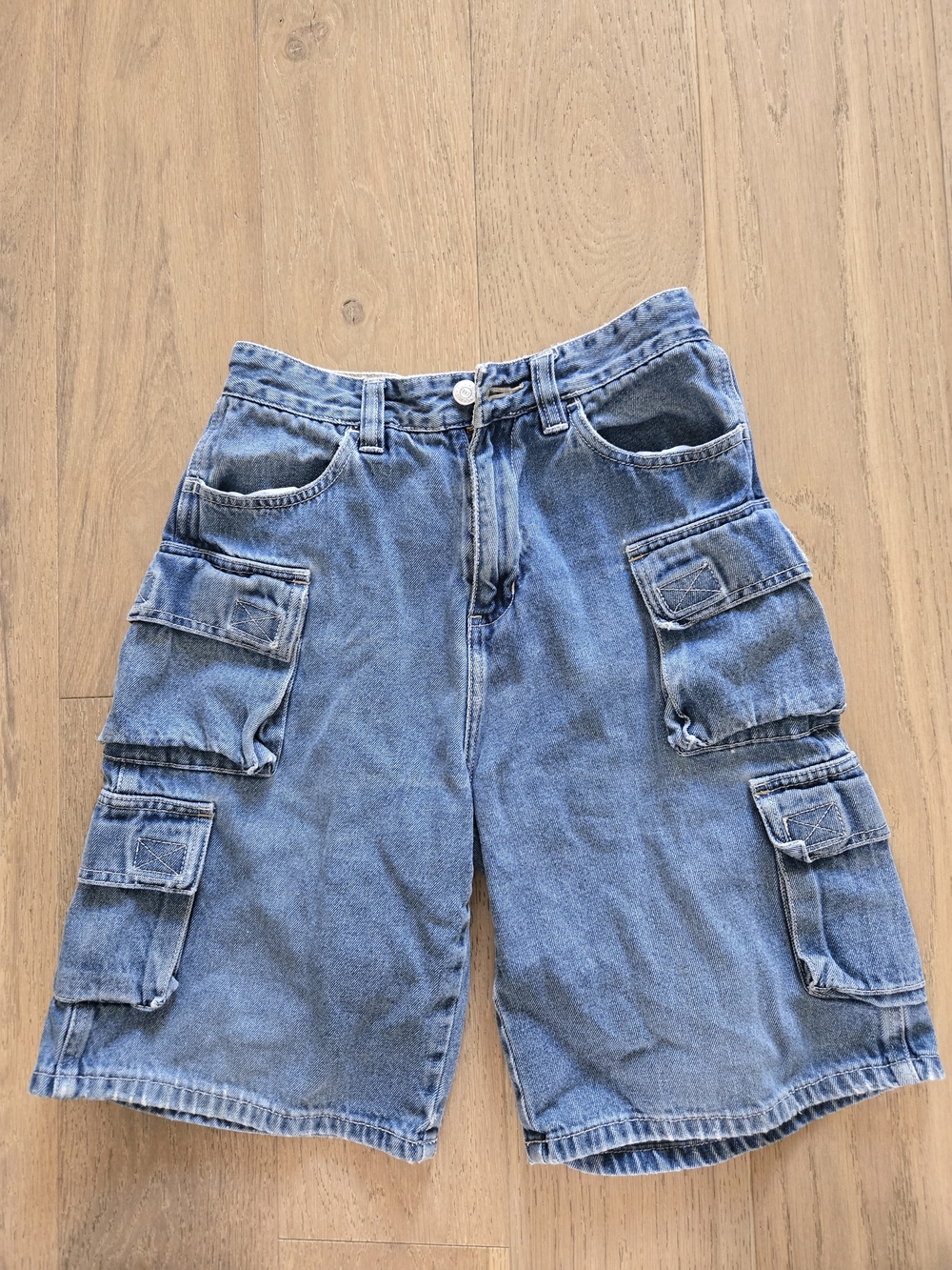 Canyon River Blues Light Blue Denim Cargo Shorts